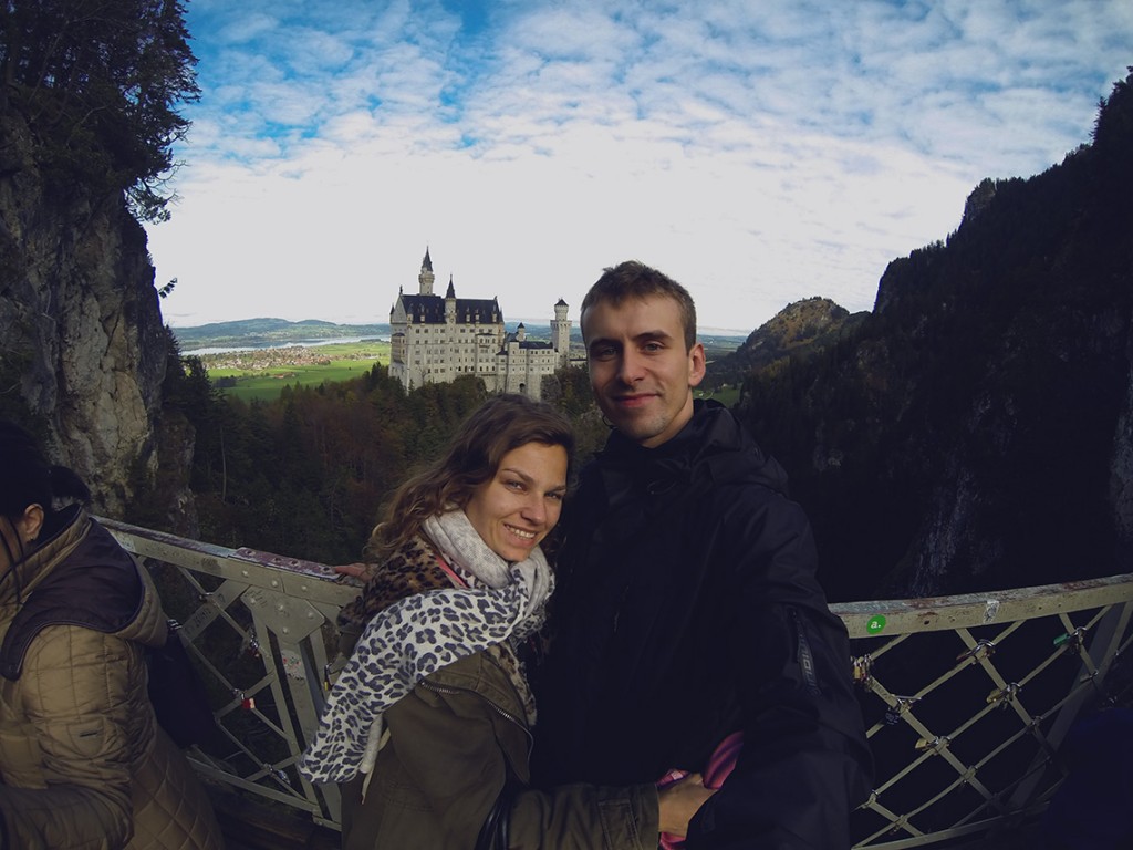 Obowiązkowe selfie. Tym razem na moście Marienbrücke z widokiem na zamek Neuschwanstein ;)