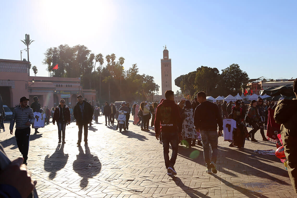 Marrakesz, Maroko 2019. Plac Jemaa el-Fna