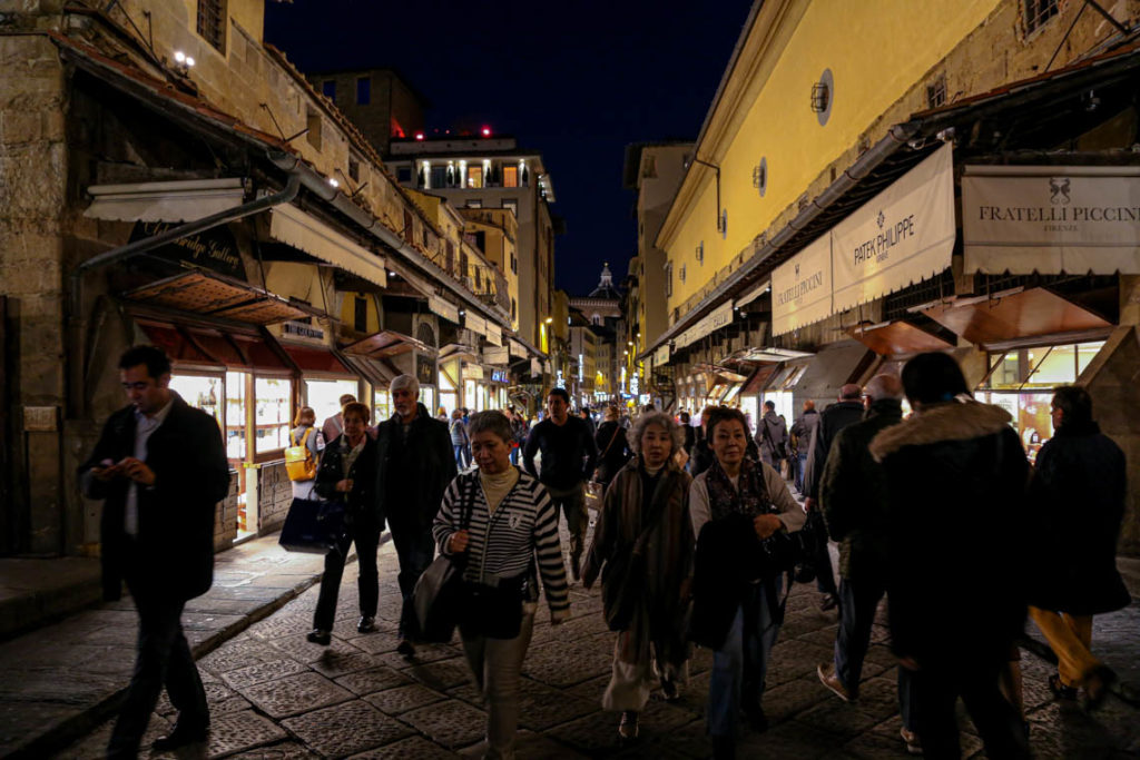 Florencja - wieczorny spacer na Ponte Vecchio, 29 października 2014