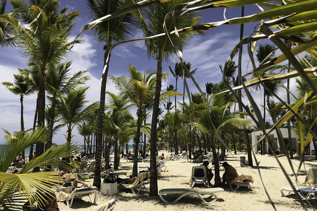 Punta Cana - hotelowa plaża w RIU Bambu, 19 maja 2019