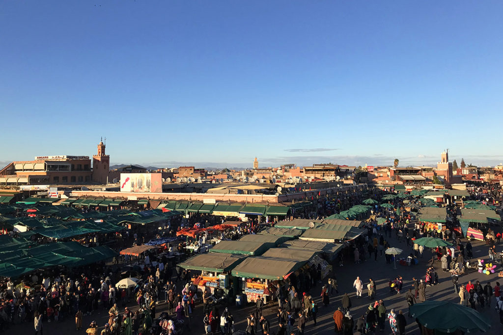 Plac Jemaa el-Fnaa. Marrakesz, Maroko