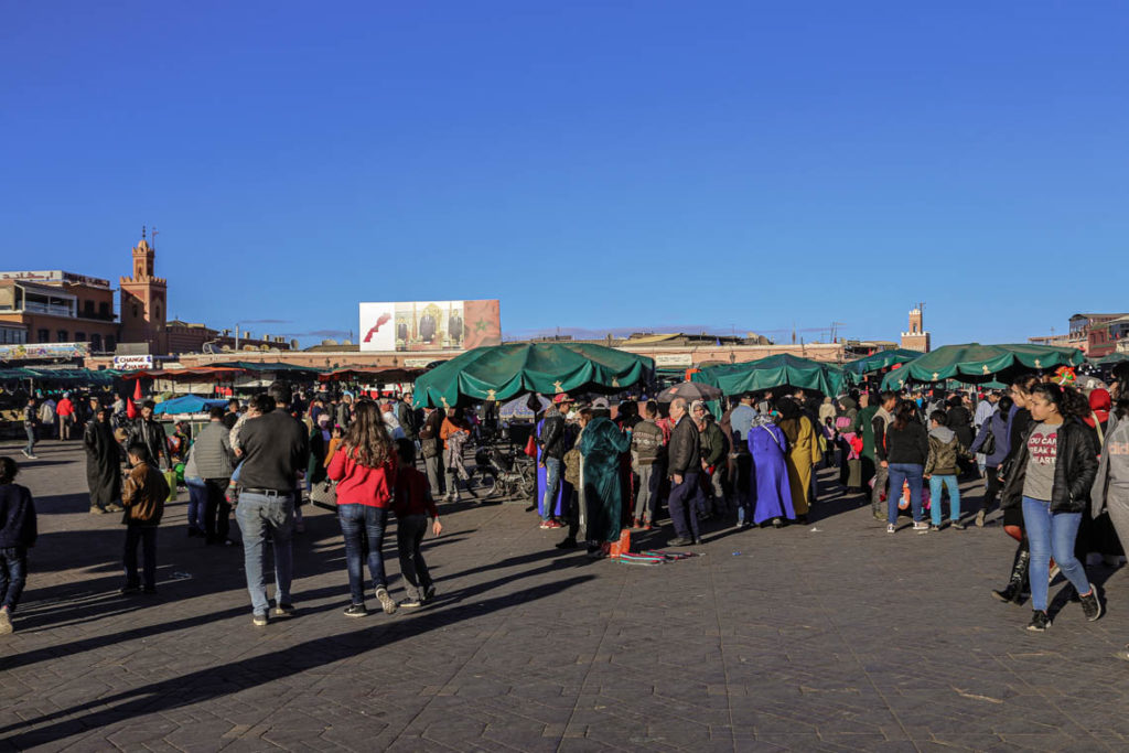 Marrakesz - plac Jemaa el-Fna, 23 stycznia 2019