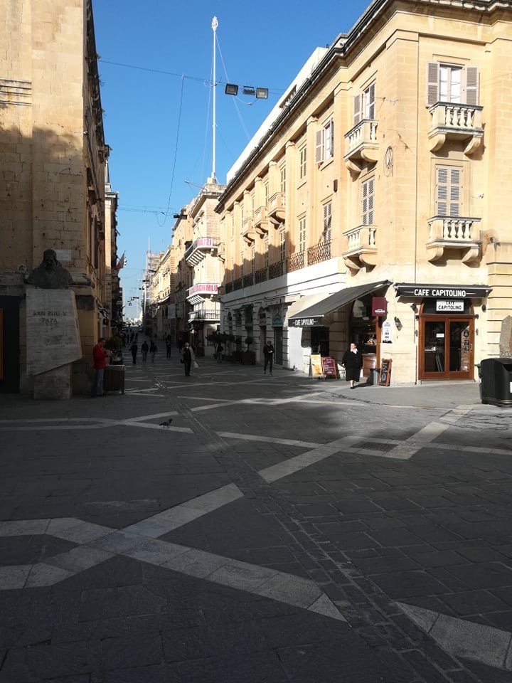 Valletta - Republic Street, 17 kwietnia 2020. Fot. Adrienn Molnár