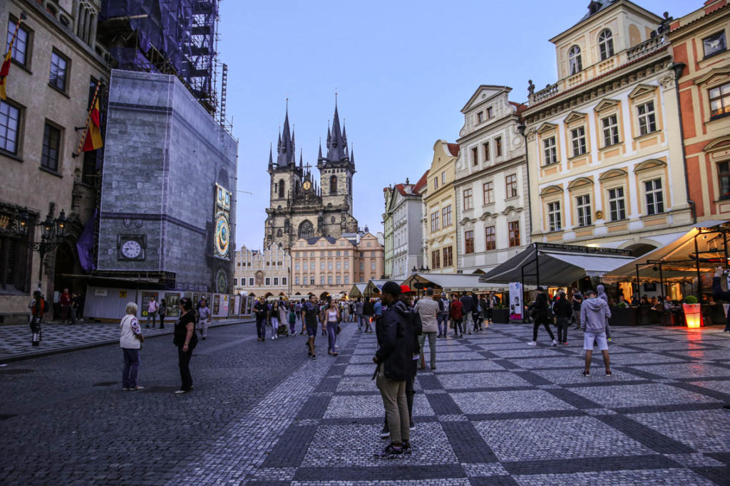 Praga - wieczór na Rynku Staromiejskim, 2 maja 2018